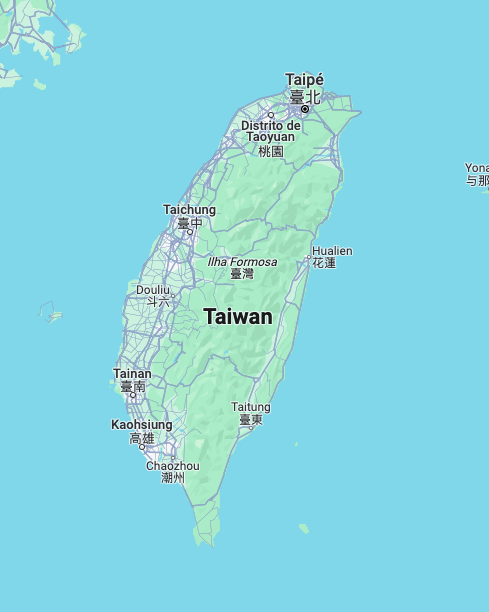 visto para taiwan mapa
